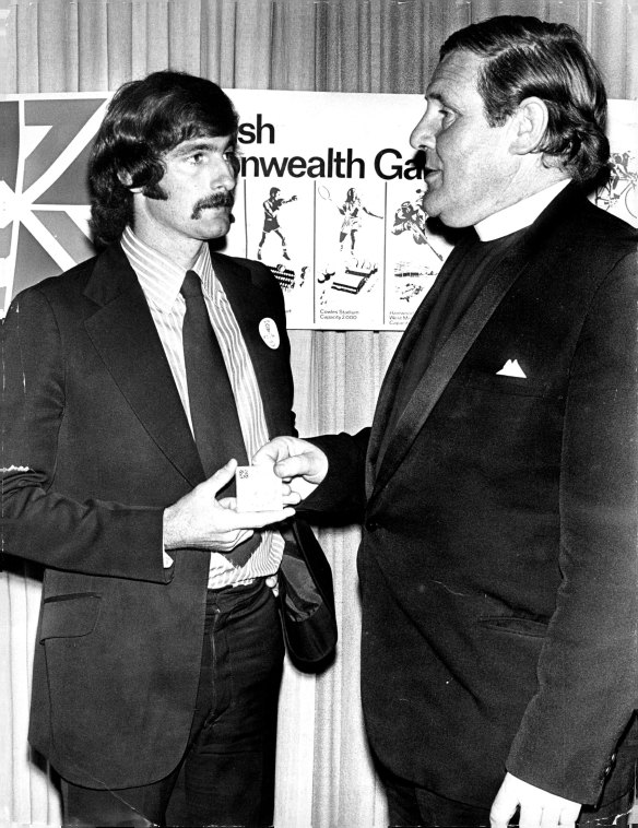 Dennis Lillee at a Commonwealth Games function in the 1970s.