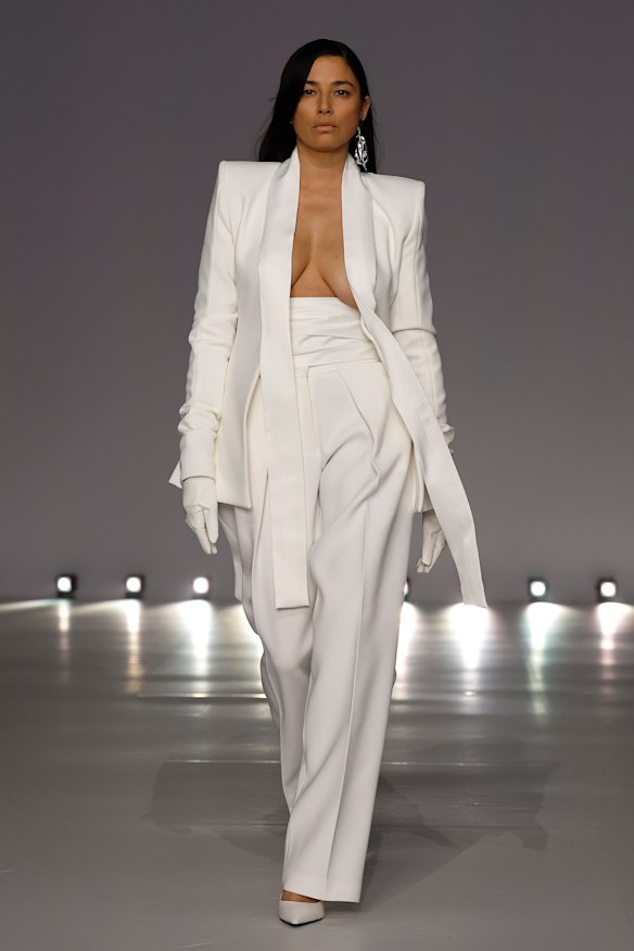 Model Jessica Gome at Mariam Seddiq’s Australian Fashion Week show.