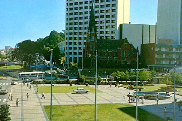 King George Square is seen during a different time in its life. 