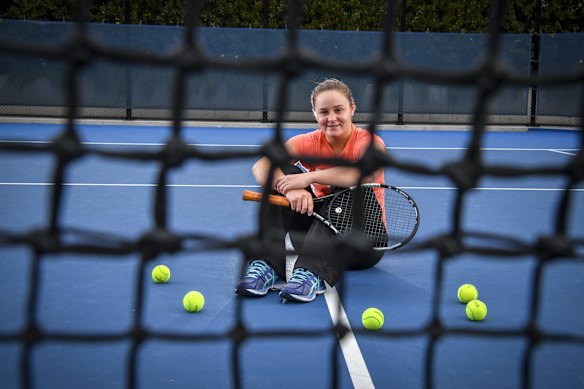 Ash posed for photos before going to the US Open in 2016.