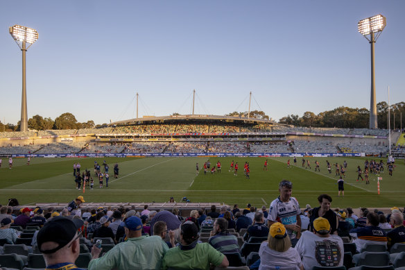 There were 8500 at the Brumbies' first game of the year.