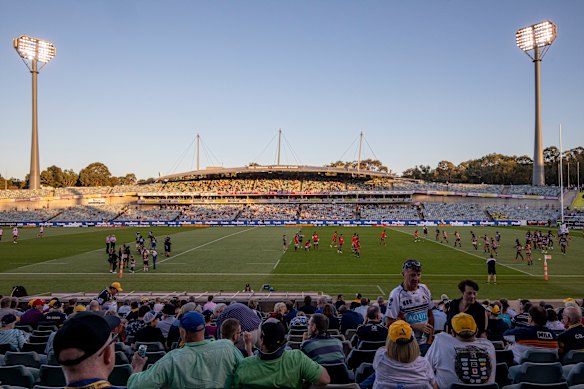 There were 8500 at the Brumbies' first game of the year.