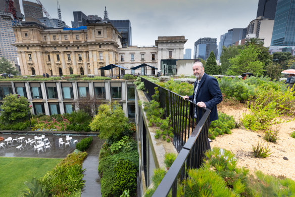 John Rayner on the Victorian Parliament House green roof