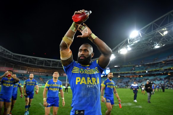 New colours: Semi Radradra during his playing days at the Eels.