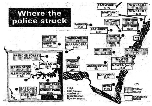 “Where the police struck” SMH, December 20, 1982