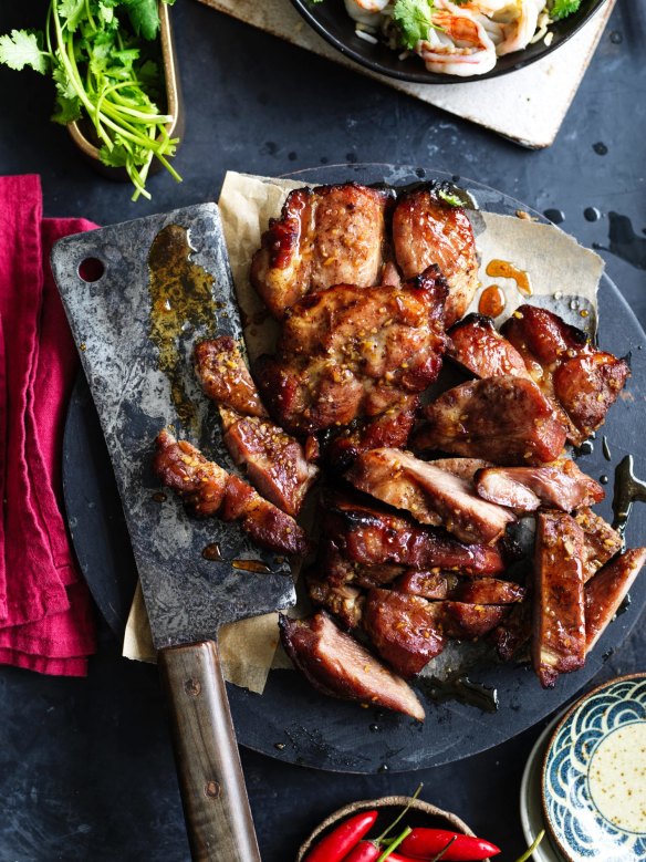 Kylie Kwong's Lunar new year recipes: Caramel pork neck with honey, ginger and five-spice.