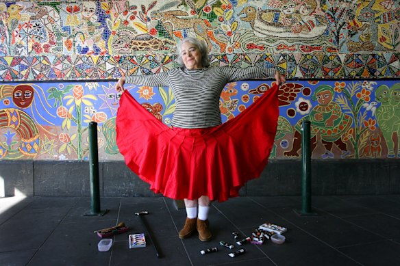 Artist Mirka Mora in 1986.
