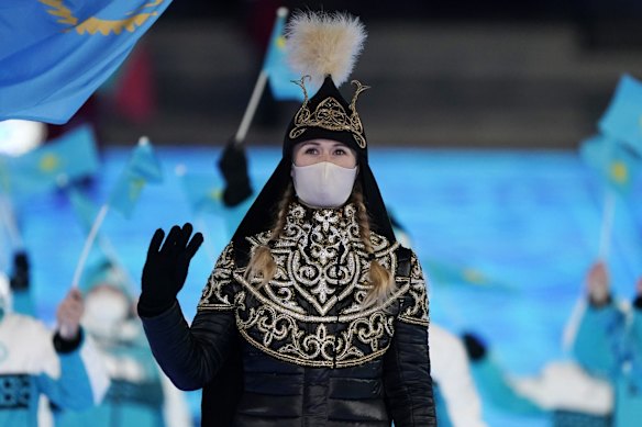Athletes from Kazakhstan made a statement with their uniforms. 