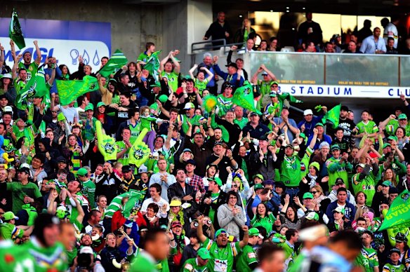 Raiders fans show their support.