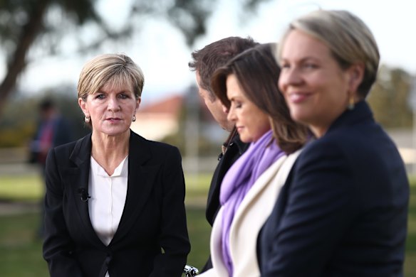 Deputy Liberal leader Julie Bishop and Deputy opposition leader Tanya Plibersek appeared on breakfast television outside Parliament House.