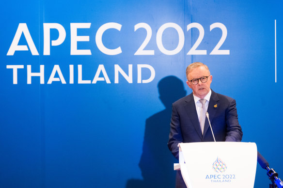 Prime Minister Anthony Albanese tweaked his language on whether Taiwan could join a regional trade pact. 