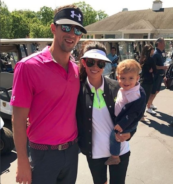Swimmer Michael Phelps has announced that his wife Nicole is pregnant again. "Number 2 on the way!!!! So excited!!" the 32-year-old Olympian wrote in an Instagram caption Tuesday. "Wonder if it's a boy or a girl??" Nicole also took to Instagram, posting a similar photo of their 15-month-old, Boomer, with the caption, "Lil mans going to be a Big Brother!!!"