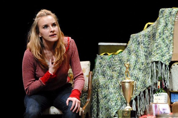 Ddramaturg Kate Mulvany performing in her play 'The Seed', which is in feature film development.