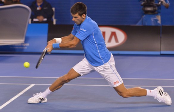 Novak Djokovic from Serbia plays against Andy Murray from United Kingdom.