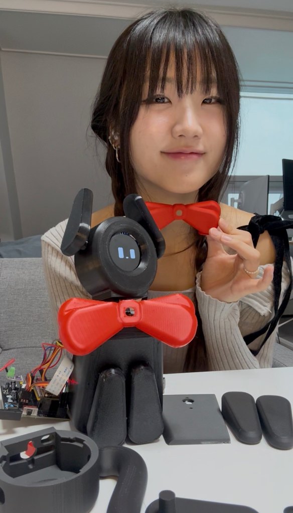 South Korean content creator “Summer” Sunkyoung Roh, with the companion robot she built.