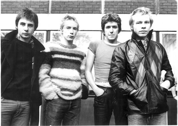 McLaren transformed The Sex Pistols bringing Johnny Rotten (second from left) on board as frontman.