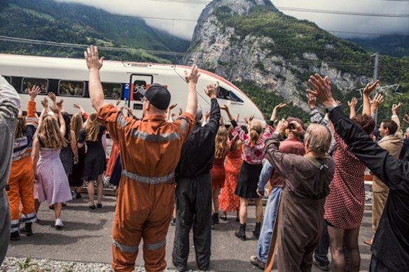 The launch of the Gotthard Base Tunnel, Switzerland.