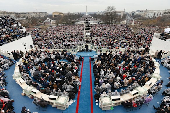 The scene for President Trump's inaugural address. 