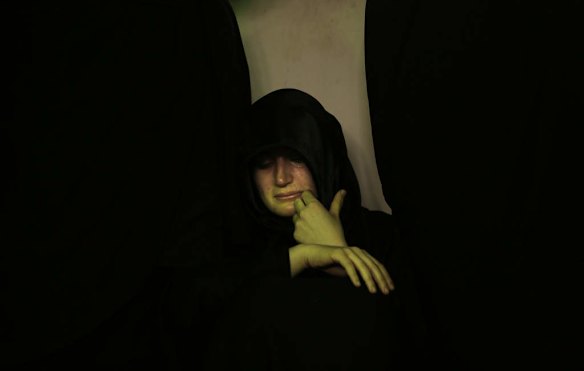 The sister of killed asylum seeker Reza Barati, Kowsar,  during the memorial service.