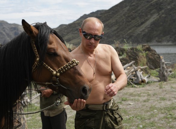 Vladimir Putin, a former KGB agent, has portrayed a strongman image throughout his time in power. 