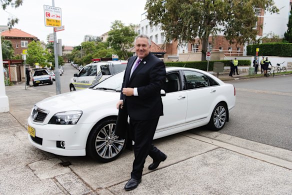 Joe Hockey, current Ambassador of Australia to the United States, arriving Kirribilli House. Photograph by James Brickwood. SMH NEWS 170422
