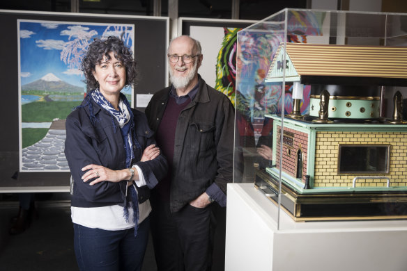 Long Bay jail art teachers Carrie Fraser and Jim Croke.