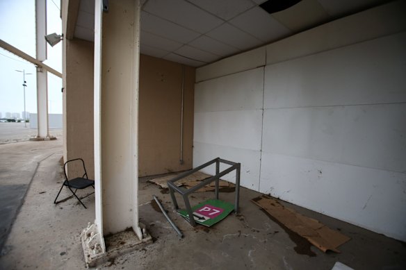 A view from the mostly abandoned Olympic Aquatics stadium at the Olympic Park last week.