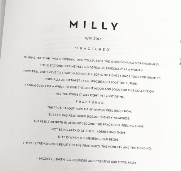 Milly's attendee notes. 