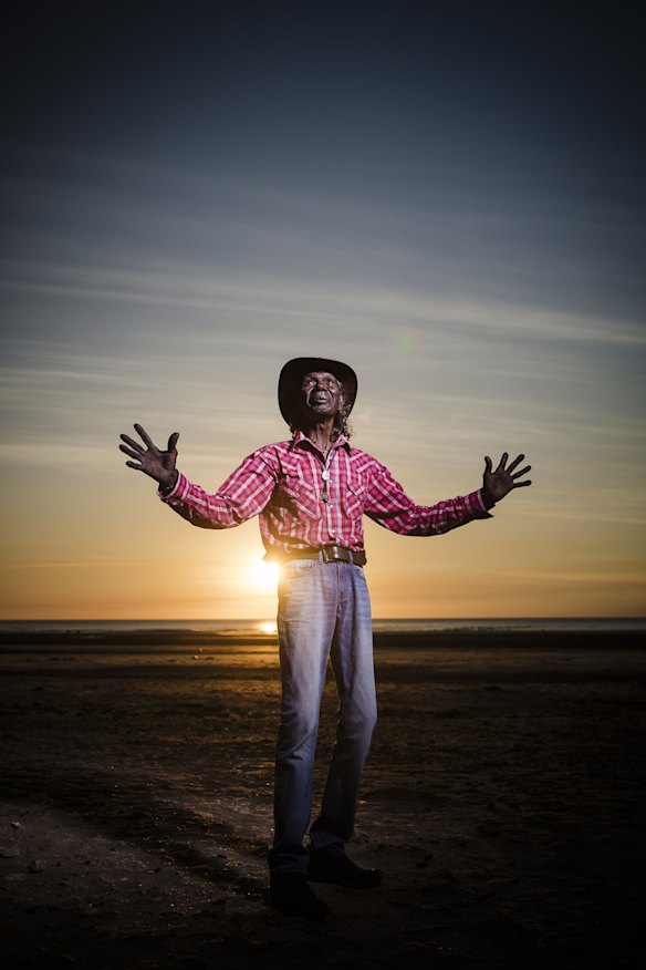 Actor David Dalaithngu on Casuarina Beach in Darwin ahead of his career retrospective at the Melbourne film festival. 