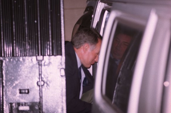 Ivan Milat leaves the Supreme Court, 26 March 1996.