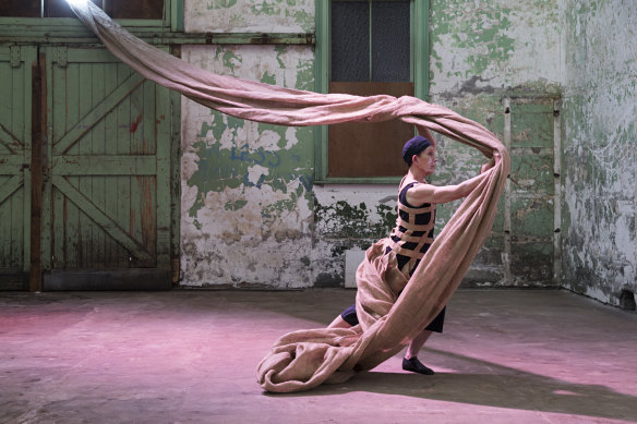 Artist Jill Orr performing Laundry at the Magdalen Laundries, Abbotsford Convent.