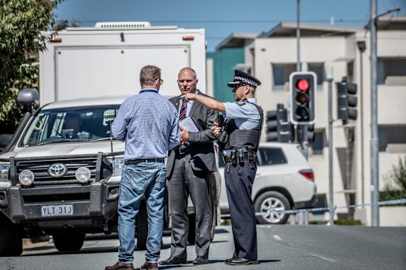 ACT police officers at Hall Best Lane, Gungahlin investigate the suspicious death of a 56-year-old man. 