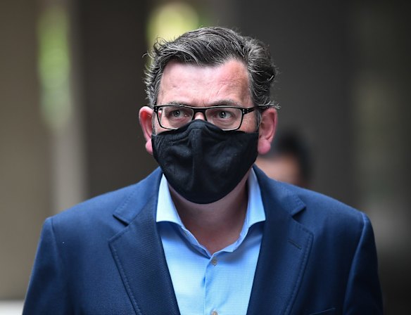 SEPTEMBER 1. Victorian Premier Daniel Andrews arrives at the daily media conference. 