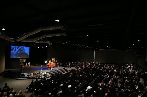 Ben Quilty during his eulogy.