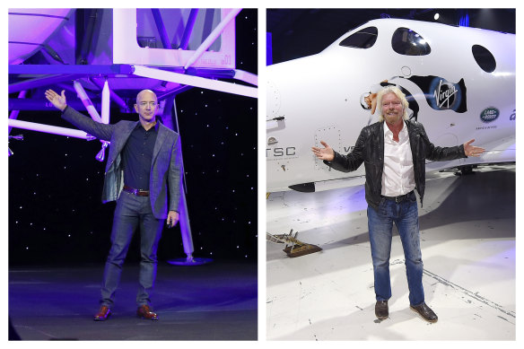 Jeff Bezos and Richard Branson are in a race to take wealthy tourists into space.