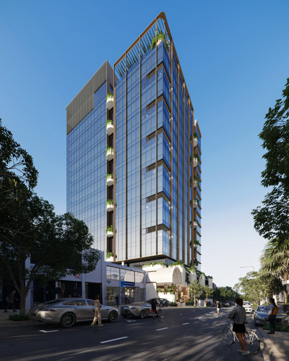 Goldfields’ planned 18-storey commercial tower at 88 Robertson Street, Fortitude Valley