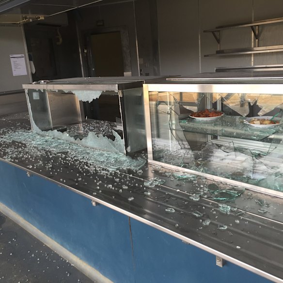 An image from Christmas Island detention centre released by Immigration Minister Peter Dutton's office.