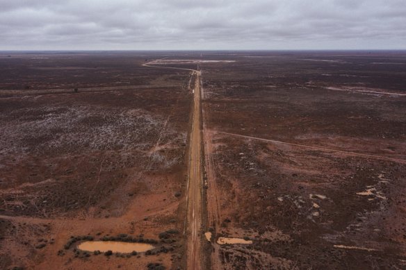 Aerial picture of Paul Porters Farm 'Mywurlie' near Hay.