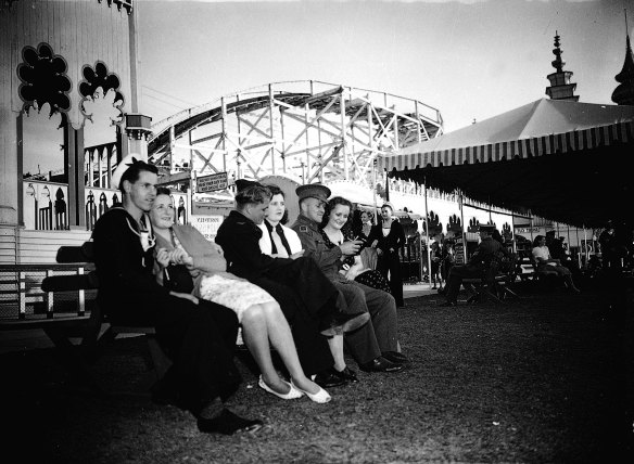 "The crowd seemed to find the amusement ground to their liking." Luna Park, late 1930s.