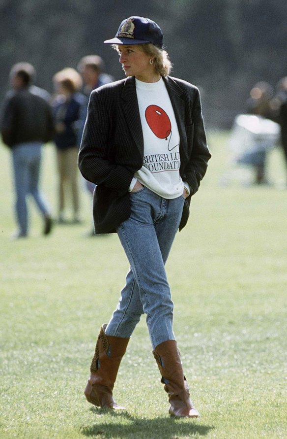 Diana, Princess of Wales at a polo match in 1988.