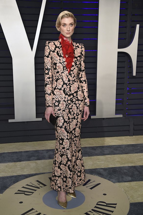 Elizabeth Debicki arrives at the Vanity Fair Oscar Party arrives at the Vanity Fair Oscar Party in Beverly Hills, California.