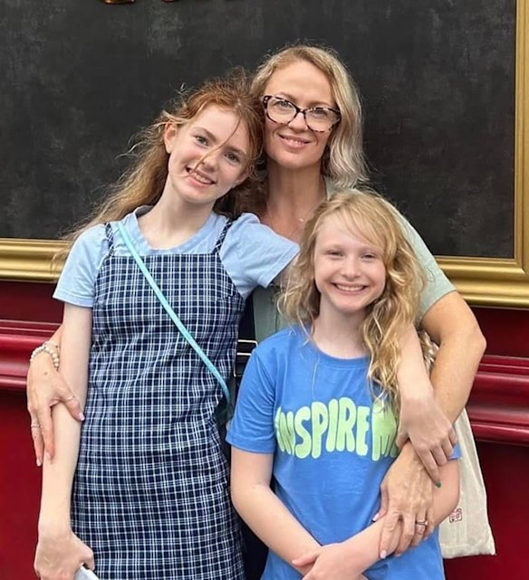 Lauren Munro and her daughters, Hayley and Emma.