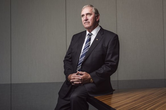 Portrait of John Fahey, former Premier of NSW and former President of the World Anti Doping Agency. Wednesday 5th March 2014.