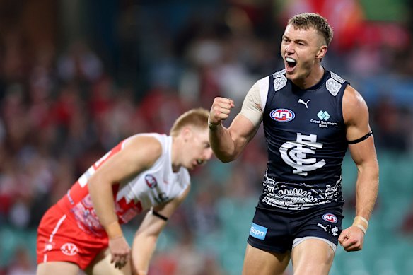 Rugged season: Can Patrick Cripps will his Blues into the finals? We’ll see.