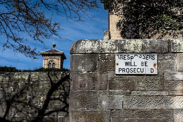 The Uyama is a sign or hoarding with letters missing, such as this example at Callan Park.