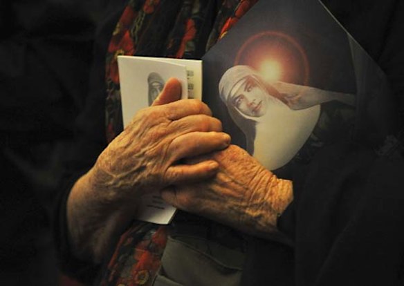 A scene from the Mary MacKillop vigil - Mary's life in song and dance in Rome.