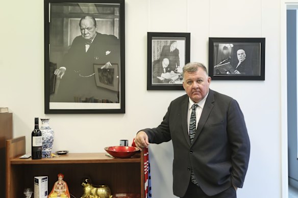 Portrait of Crossbench MP Craig Kelly in his office after he quit the Liberal Party.