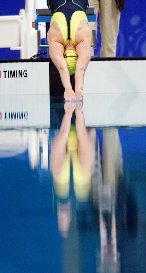 Susie O'Neill in the first semi-final of the women's 200m butterfly.
