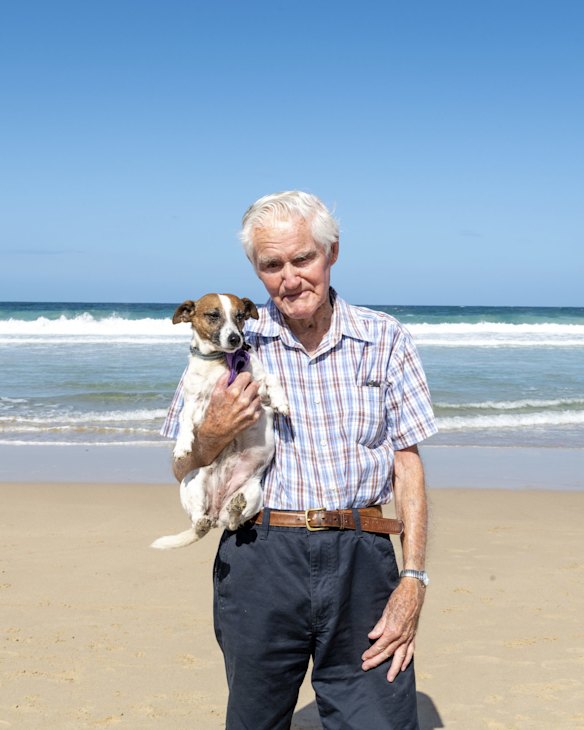 Narrawallee and Mollymook residents gather at Narrawallee beach to walk their dogs.