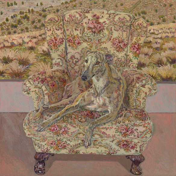Lucy Culliton’s painting of her greyhound Toolah.